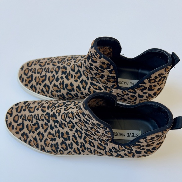 Steve Madden Leopard Print High-Top Sneakers - Picture 5 of 6
